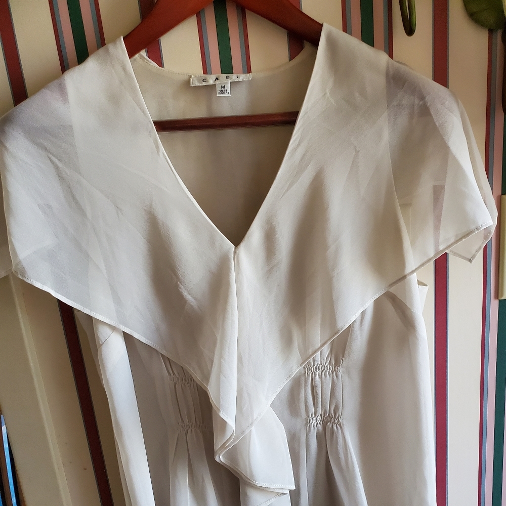 CAbi ivory blouse